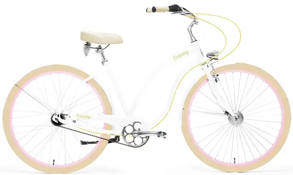 Rower miejski Embassy White Rose Wave