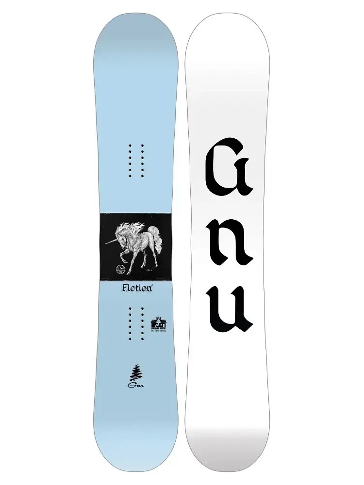Damska Deska snowboardowa Gnu Fiction
biały/niebieski (white/black)