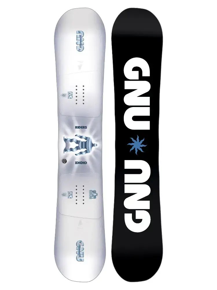 Męska Deska snowboardowa Gnu Riders Choice
biały/czarny (black/white)
