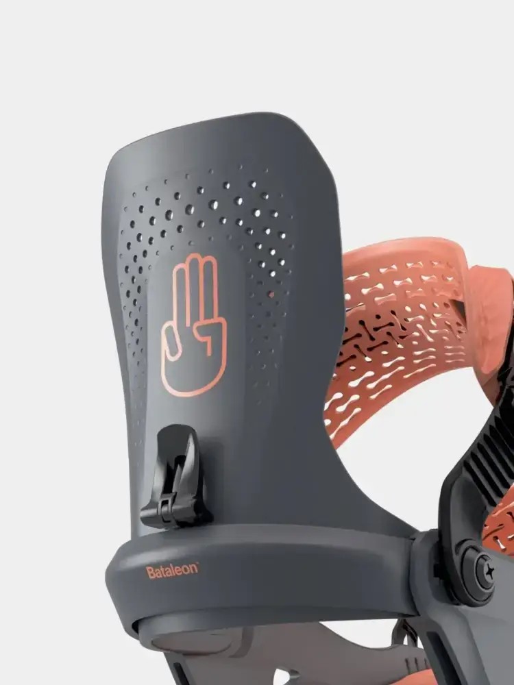 Damskie Wiązania snowboardowe Bataleon Donna HeelWrap
szary/pomarańczowy (black peach)