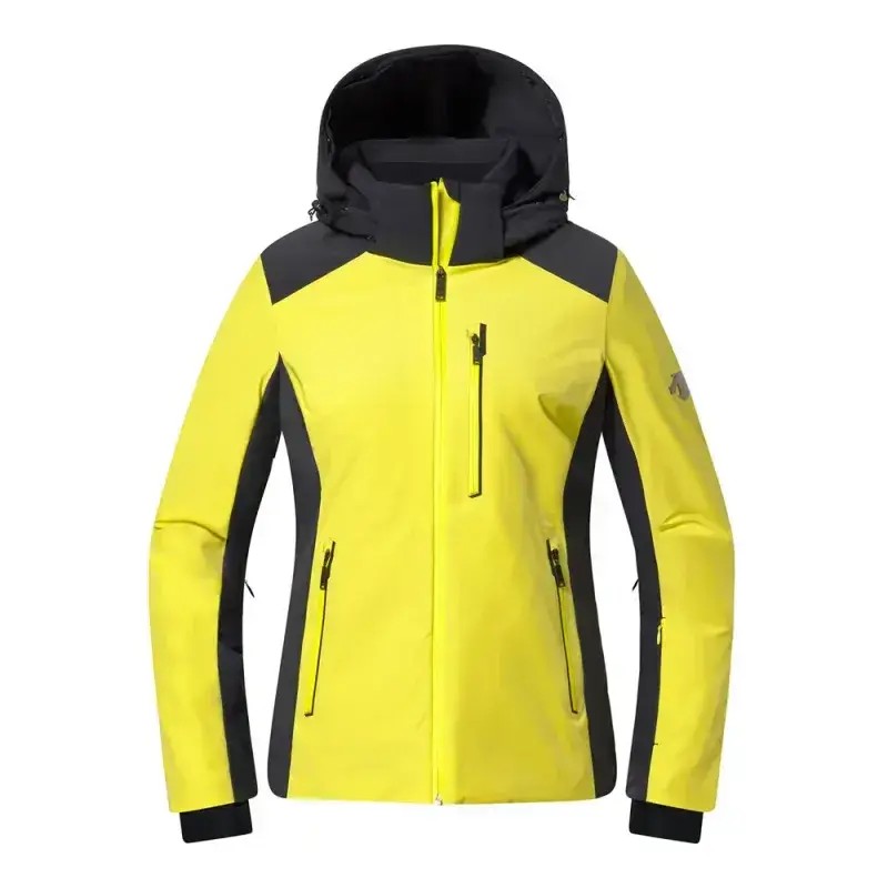 Kurtka Narciarska Damska Descente Smooth Logo Jacket Black Yellow 2026