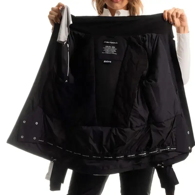 Kurtka Narciarska Damska Fischer Soleil Neo Black White 2025