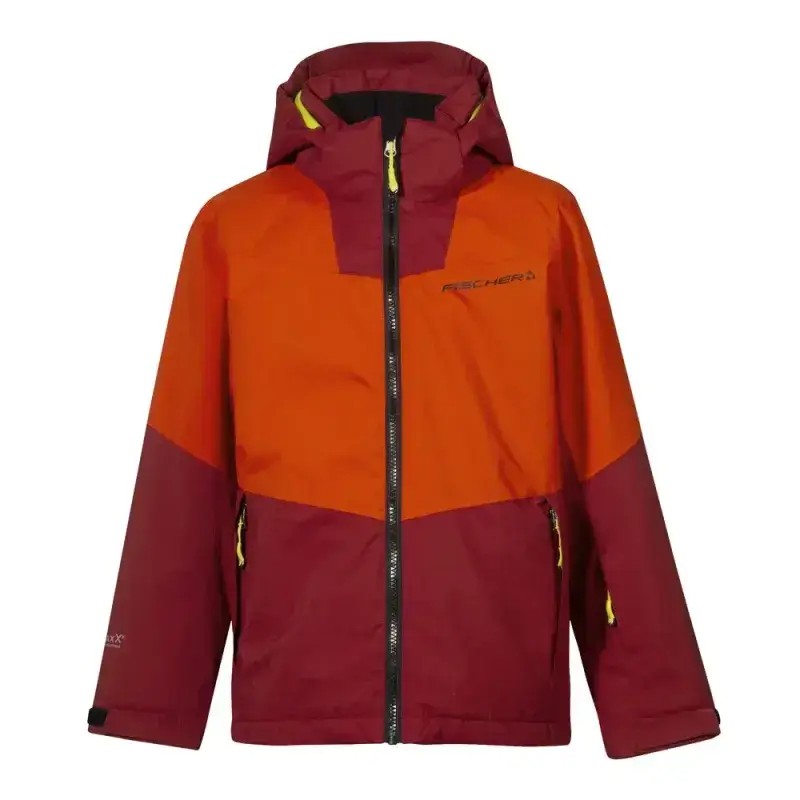 Kurtka Narciarska Dziecięca Fischer Bansko JR Tomato Red