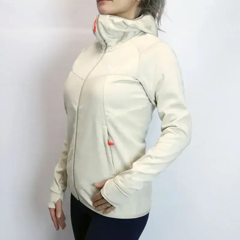 Bluza Damska Salewa Puez Hybrid Polarlite Hooded Fleece Oatmeal Melange 2025