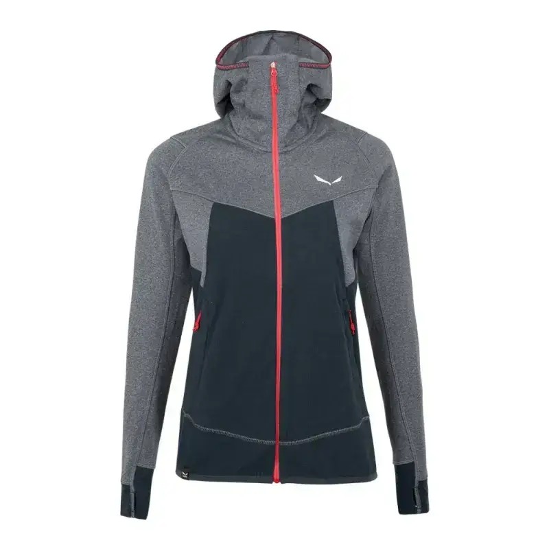 Salewa Puez Hybrid Polarlite Hooded Fleece Women's Sweatshirt in Navy Blazer Melange 2025