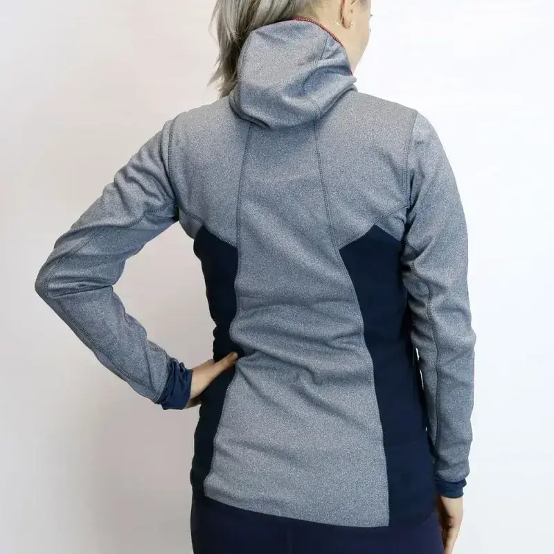 Salewa Puez Hybrid Polarlite Hooded Fleece Women's Sweatshirt in Navy Blazer Melange 2025