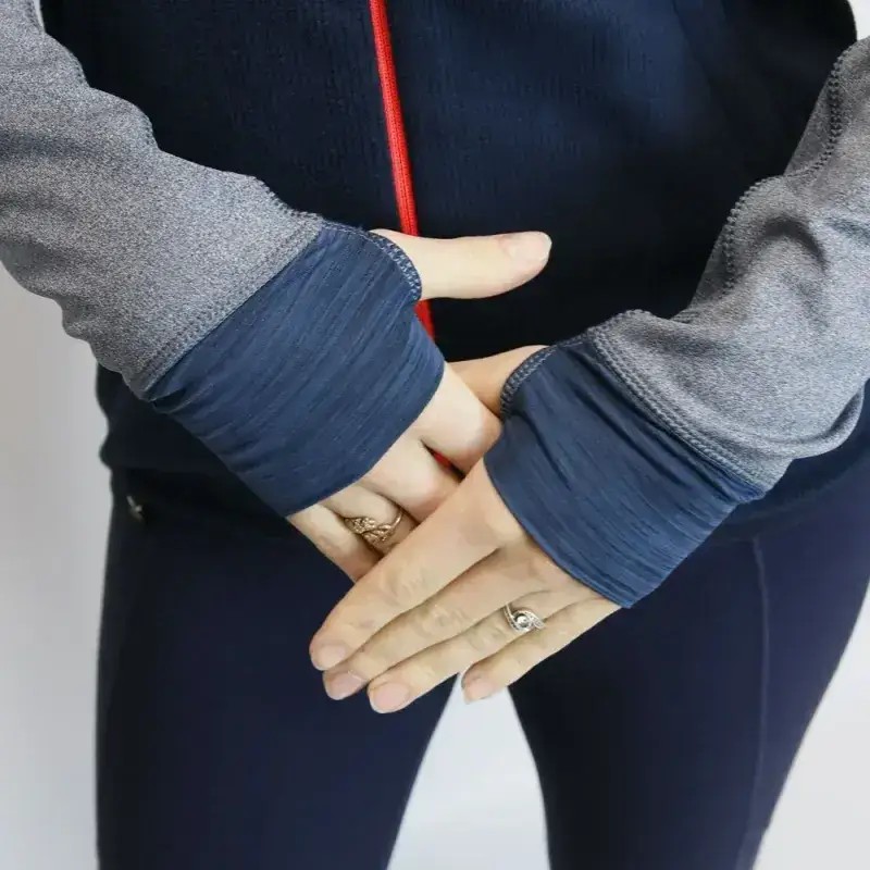 Salewa Puez Hybrid Polarlite Hooded Fleece Women's Sweatshirt in Navy Blazer Melange 2025