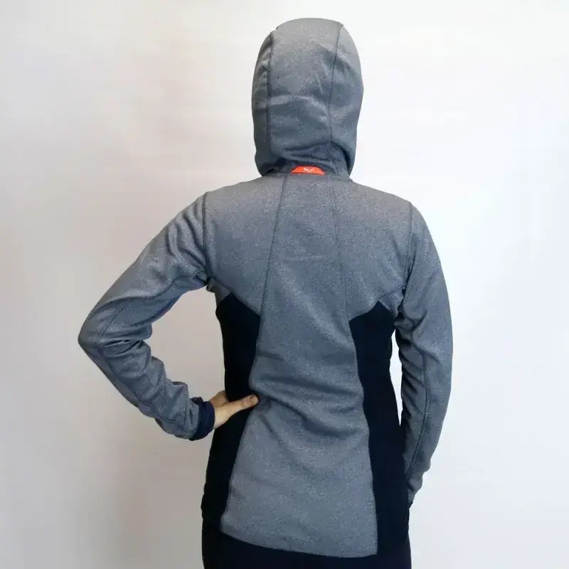 Salewa Puez Hybrid Polarlite Hooded Fleece Women's Sweatshirt in Navy Blazer Melange 2025