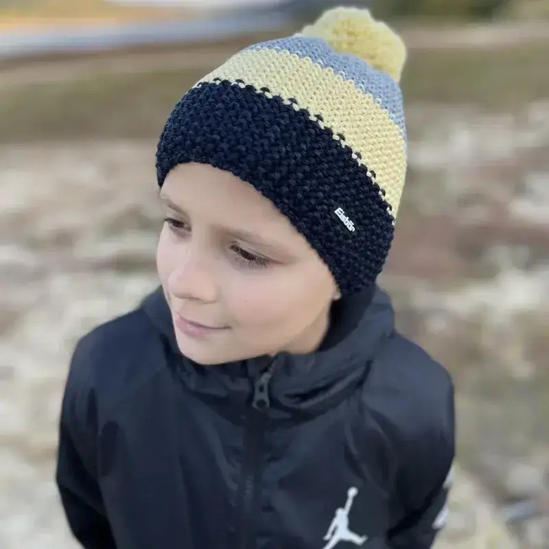 Czapka Dziecięca Eisbar Star Pompon Kids Night Banana Grey - Outlet