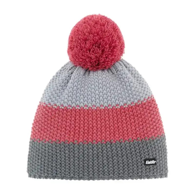 Czapka Narciarska Dziecięca Eisbar Star Pompon MU Kids RL Red Jeans Grey - Outlet
