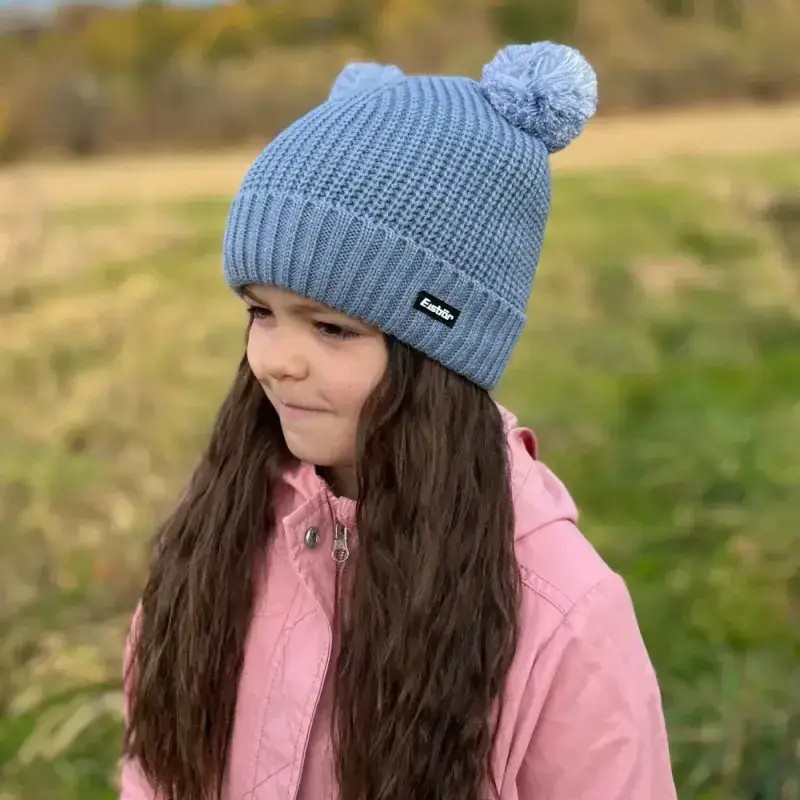Czapka Narciarska Dziecięca Eisbar Ponti Pompon Kids Steel Blue 2026