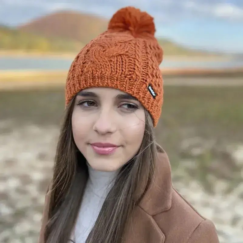 Czapka Eisbar Afra Pompon MU Orange