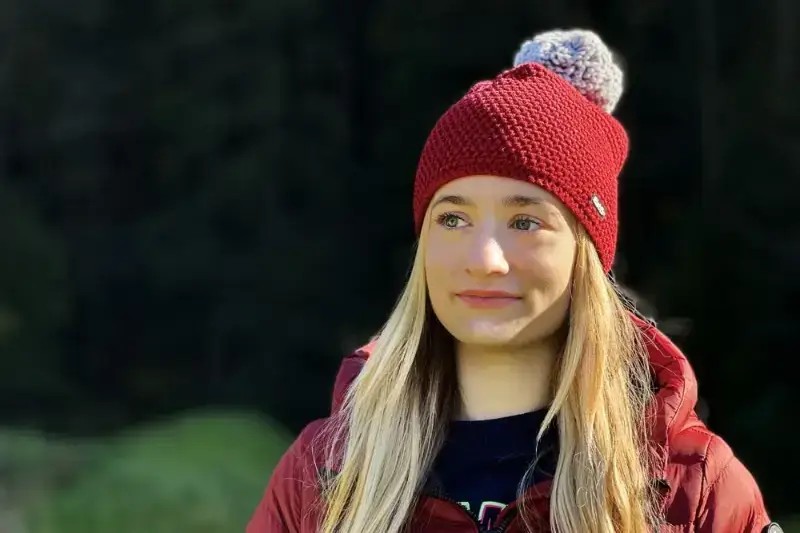 Czapka Narciarska Eisbar Jamie Pompon Burgund Grey 2025