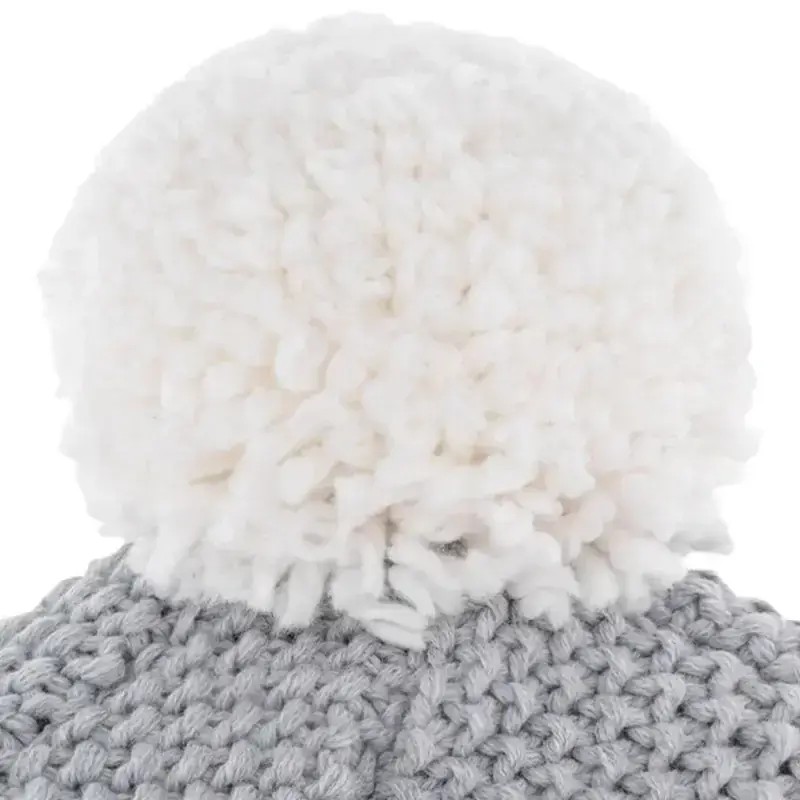 Czapka Narciarska Eisbar Jamie Pompon Light Grey White